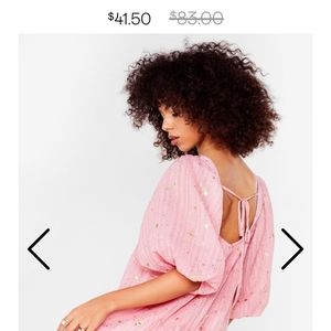 ISO Star Light Tiered Mini Dress in pink